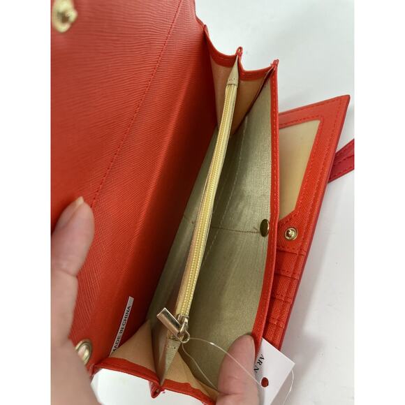 AR NEW YORK‎ Wristlet Wallet Tan And Red Floral New - Picture 6 of 7